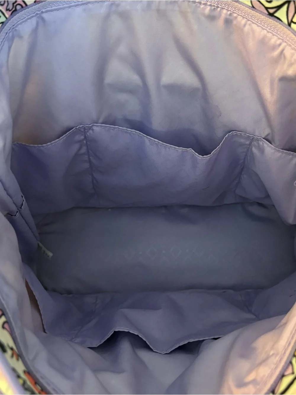 Vera Bradley Quilted Paisley Tote in Lavender and Cream